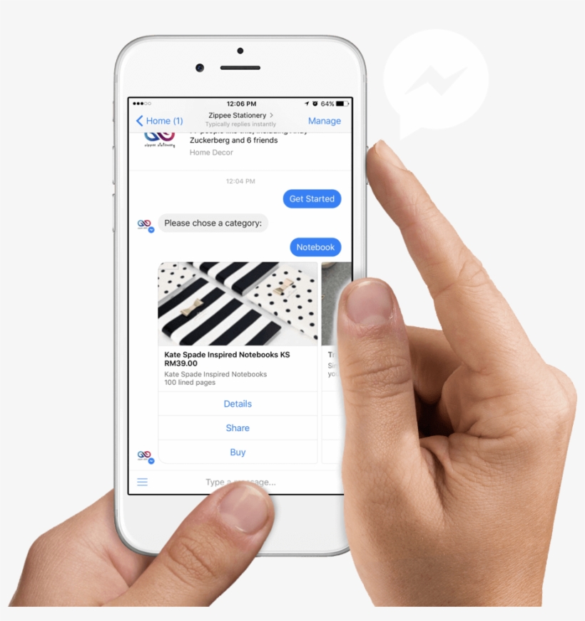 Facebook Messenger - Turn On Iphone, transparent png download