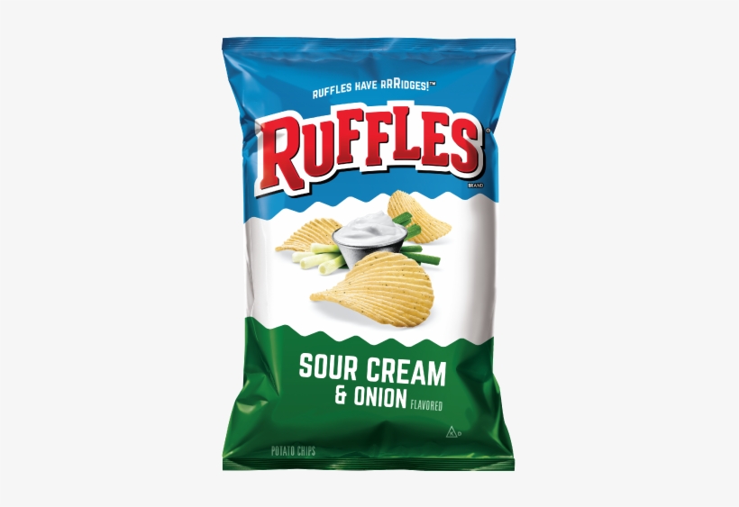 Ruffles® Sour Cream & Onion Flavored Potato Chips - Ruffles Chips Sour Cream And Onion, transparent png download