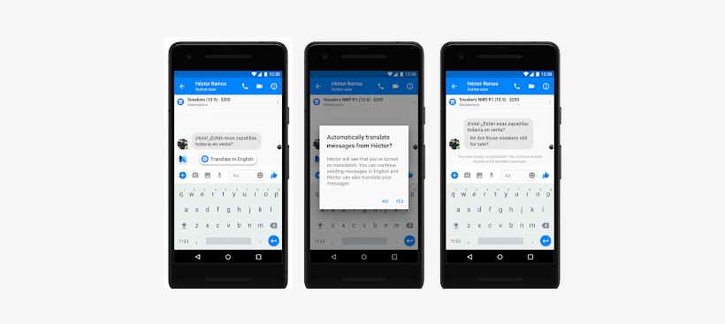 Facebook Messenger Updated Its Translation Feature - Facebook Messenger Translate, transparent png download