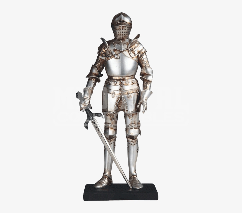 Medieval Knight Png Image Background - Medieval Knight Knight Sculpture, transparent png download