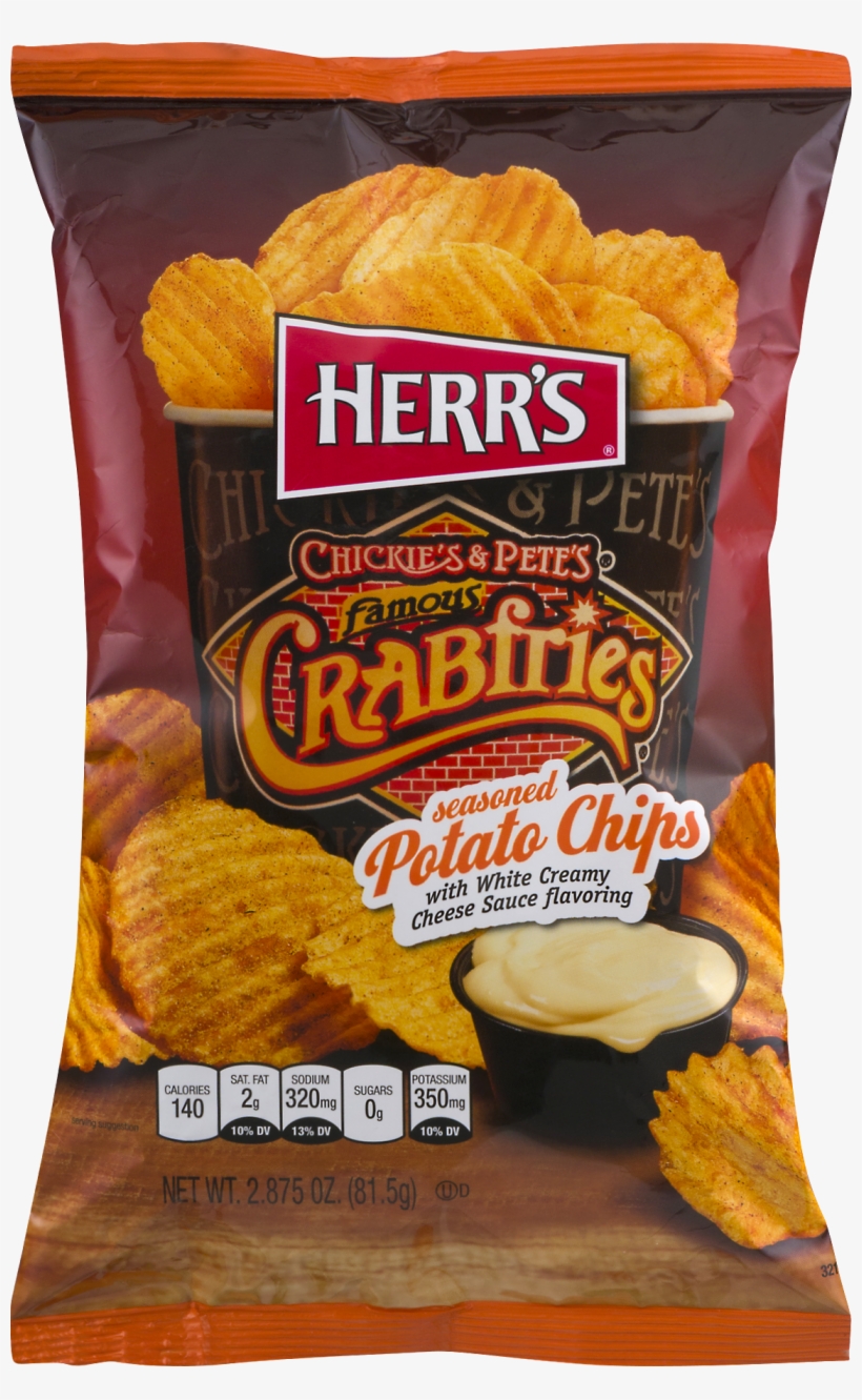 Herr's Chickie's & Pete's Famous Crabfries Seasoned - Herr's Chips, transparent png download