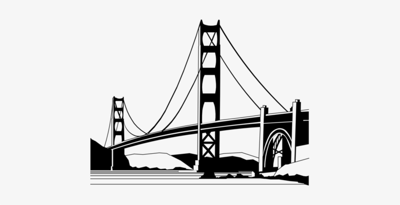 Golden Gate Bridge Fisherman's Wharf Union Square Palace - Golden Gate Bridge, transparent png download