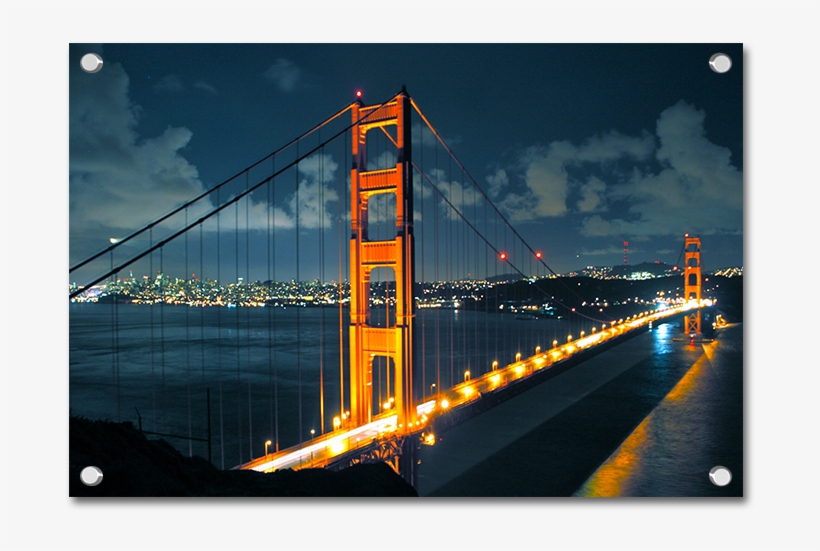 General Night Golden Gate Bridge - 8k Resolution New Widescreen, transparent png download