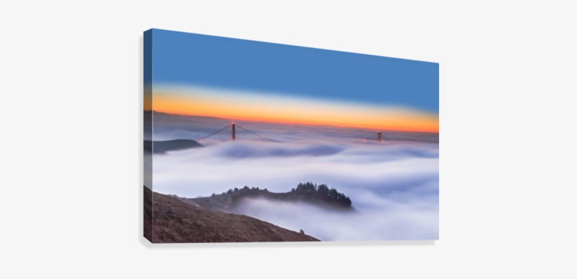 The Golden Gate Bridge In The Fog Canvas Print - East Urban Home 'the Golden Gate Bridge' Photographic, transparent png download