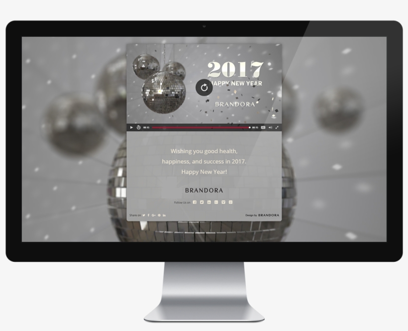 A Simple But Elegant New Years Animation With Tons - Computer Monitor, transparent png download