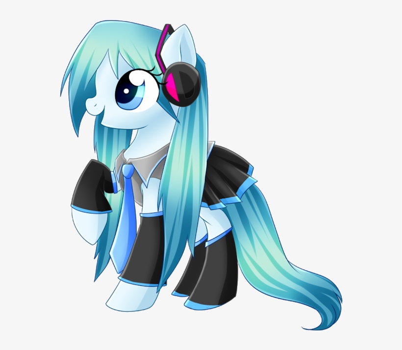 Miku Ponyfied By Scarlet-spectrum - Hatsune Miku No Background, transparent png download