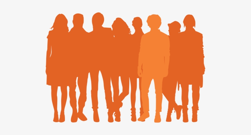 Crowds - Orange People Png, transparent png download