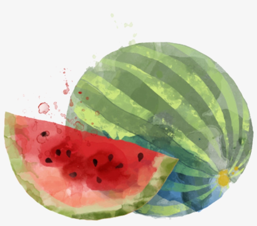 Smoothie Watercolor Painting Auglis Watermelon - Watermelon Watercolor Transparent Png, transparent png download