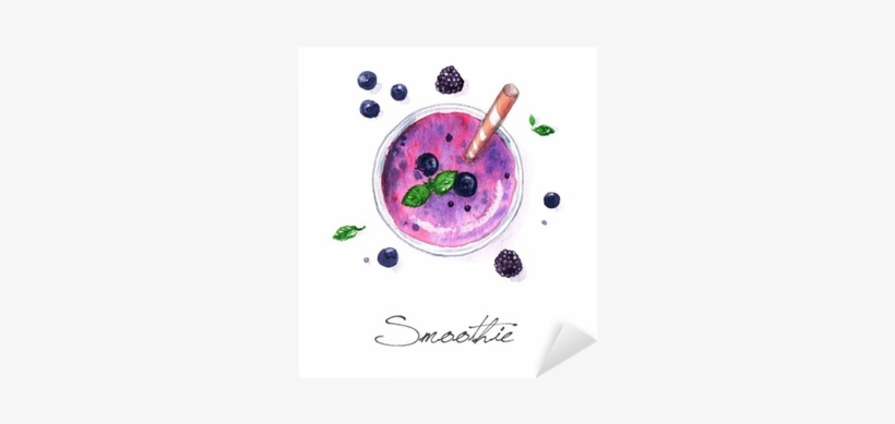 Watercolor Food Painting - Smoothie Watercolour, transparent png download