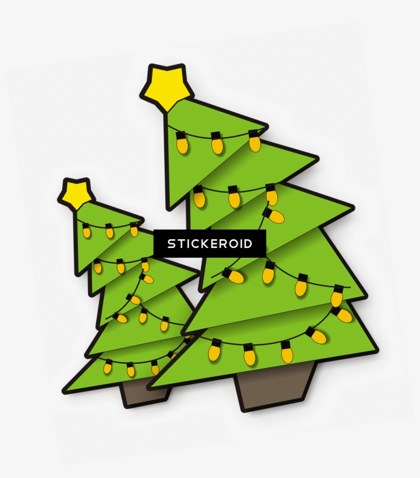 Christmas Trees With Lighting, transparent png download