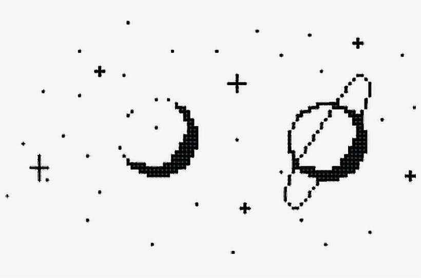 Report Abuse - Moon And Stars Pixel, transparent png download