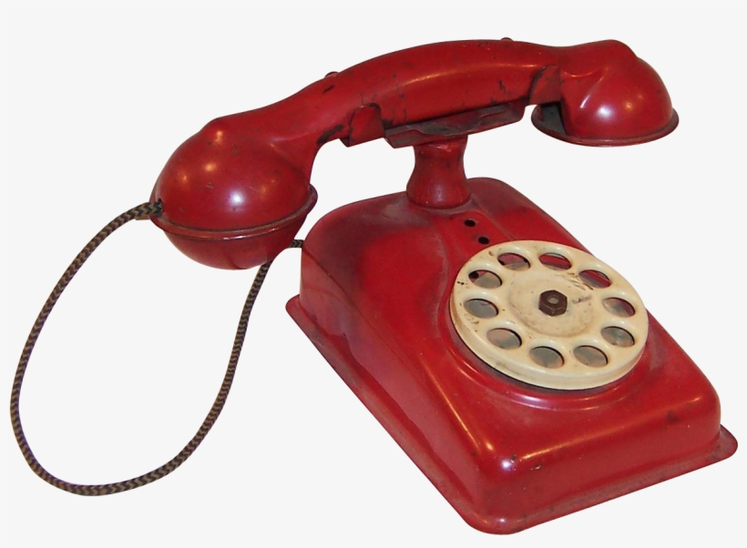 #vintage #red At Www - Rotary Phone Toy, transparent png download