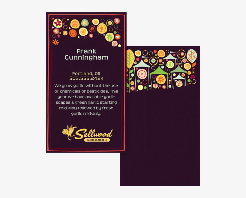 Graphic Farmers Market Business Card Template - Farmers Market Flyers, transparent png download
