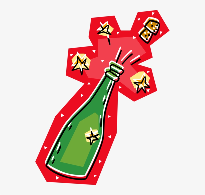Vector Illustration Of Champagne Carbonated Sparkling, transparent png download