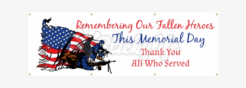 Memorial Day Vinyl Banner, transparent png download