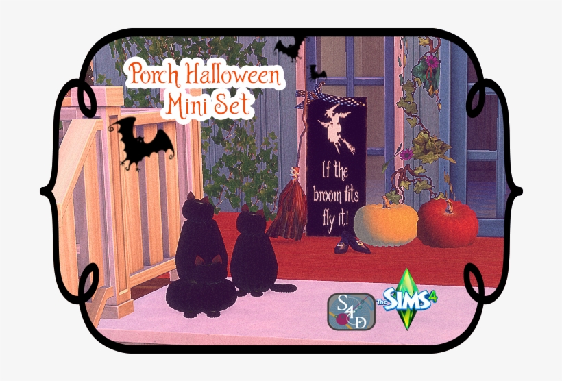 Porch Halloween Mini Set - The Sims 4, transparent png download