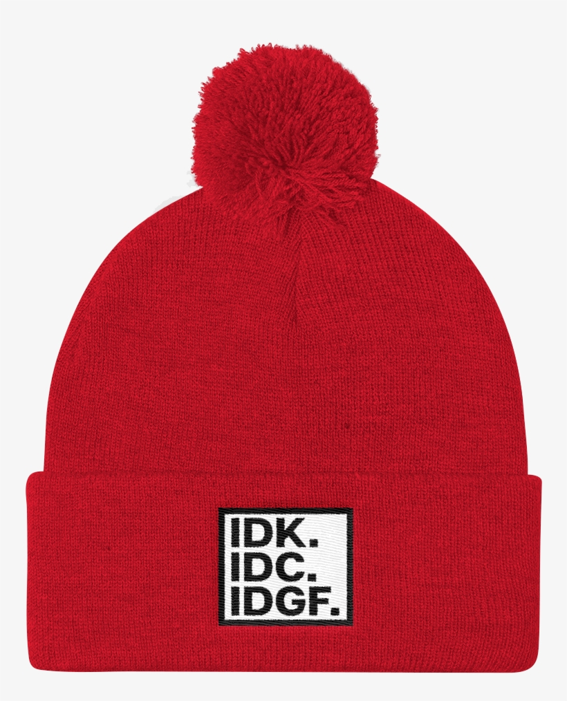 Idk Idc Idgf Pom Pom Knit Cap Outline, Arizona State,, transparent png download
