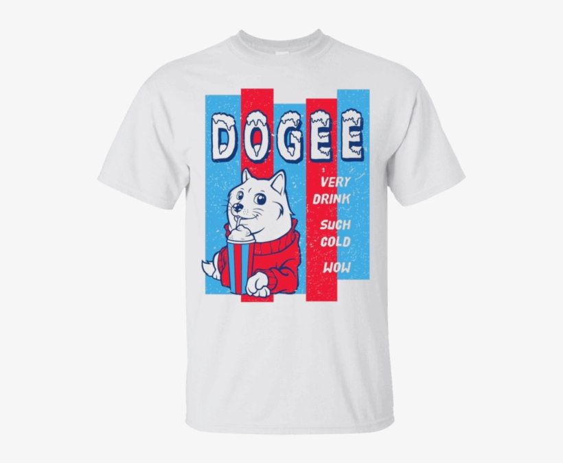 Doge Ice Slushie T-shirt Funny Doge Meme Shirt Https - T-shirt, transparent png download