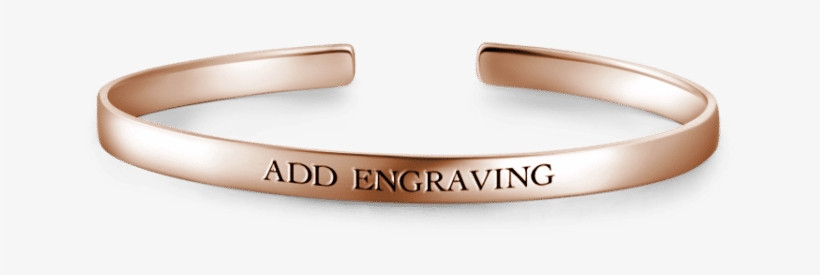Soufeel Rose Gold Bracelet Bangle Engraved Name Bracelet, transparent png download