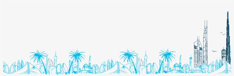 Dubai Clipart Cityscape - Dubai Sky Line Png, transparent png download