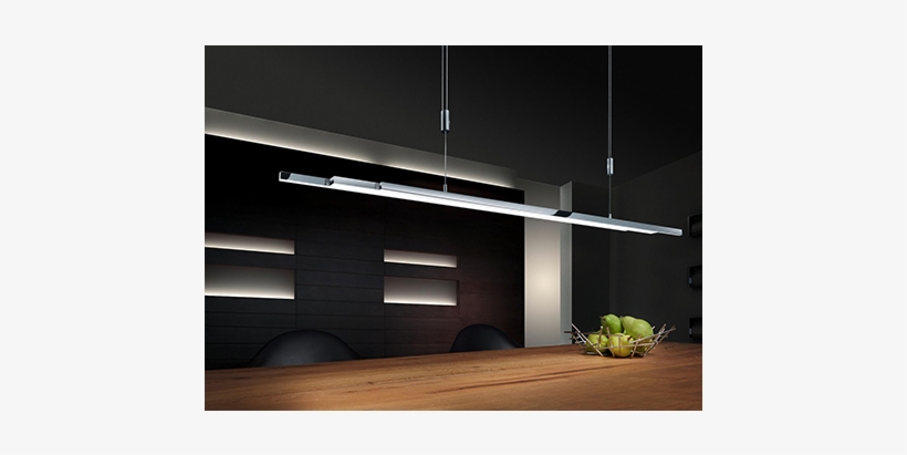 Hängeleuchte L-lightline Von Bankamp - Bankamp L-lightline Pendelleuchte, Nickel Matt / Chrom, transparent png download