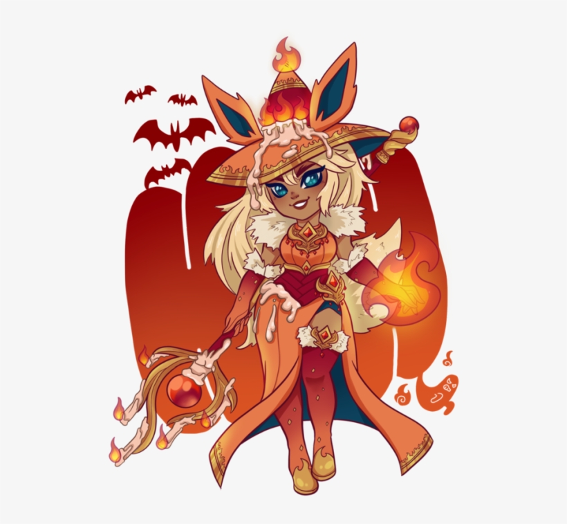 Halloweeveen Is Done Here's All The Eeveelutions As - Cartoon, transparent png download