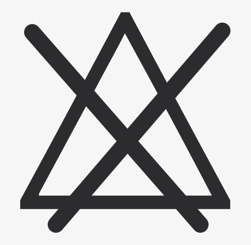 Symbol Of Maintenance Of Clothing, Use Of Bleach - Do Not Bleach Icon, transparent png download