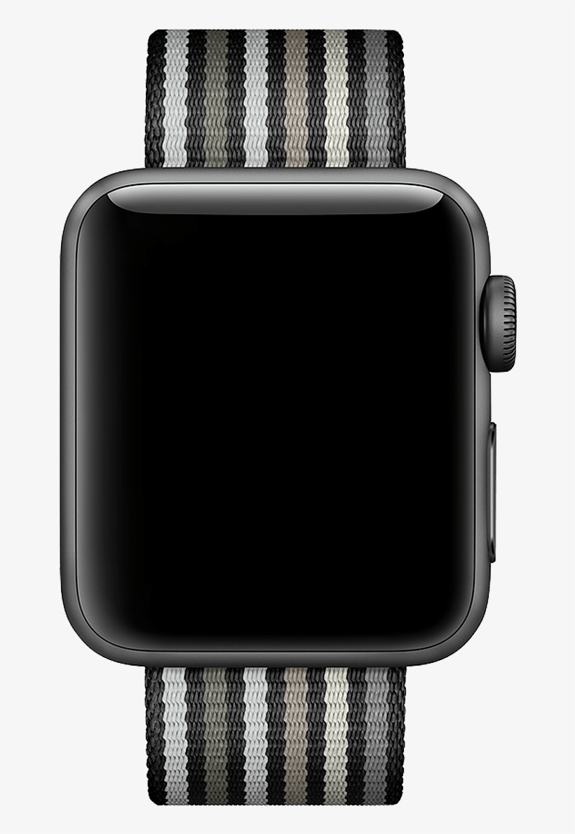 38mm Black Stripe Woven Nylon - Apple Watch Bands Black Stripe Woven Nylon, transparent png download
