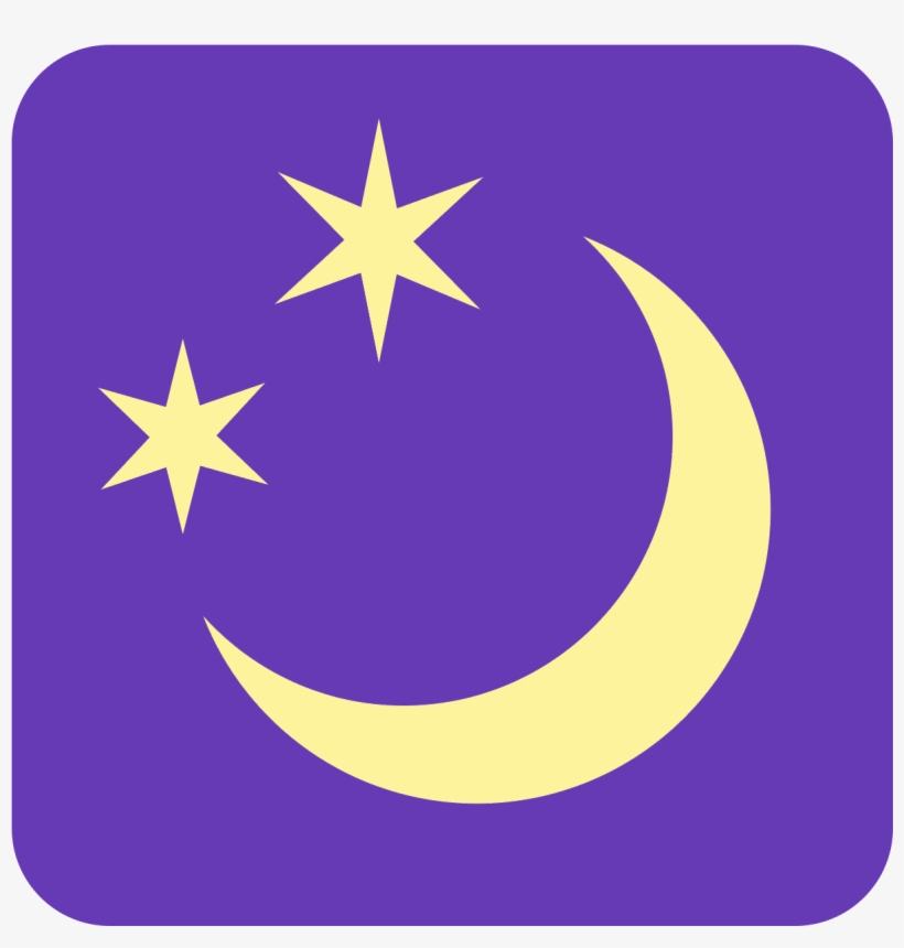 It's A Logo Of A Fat Crescent Moon With Its Upper Right - Sparkle Vector, transparent png download