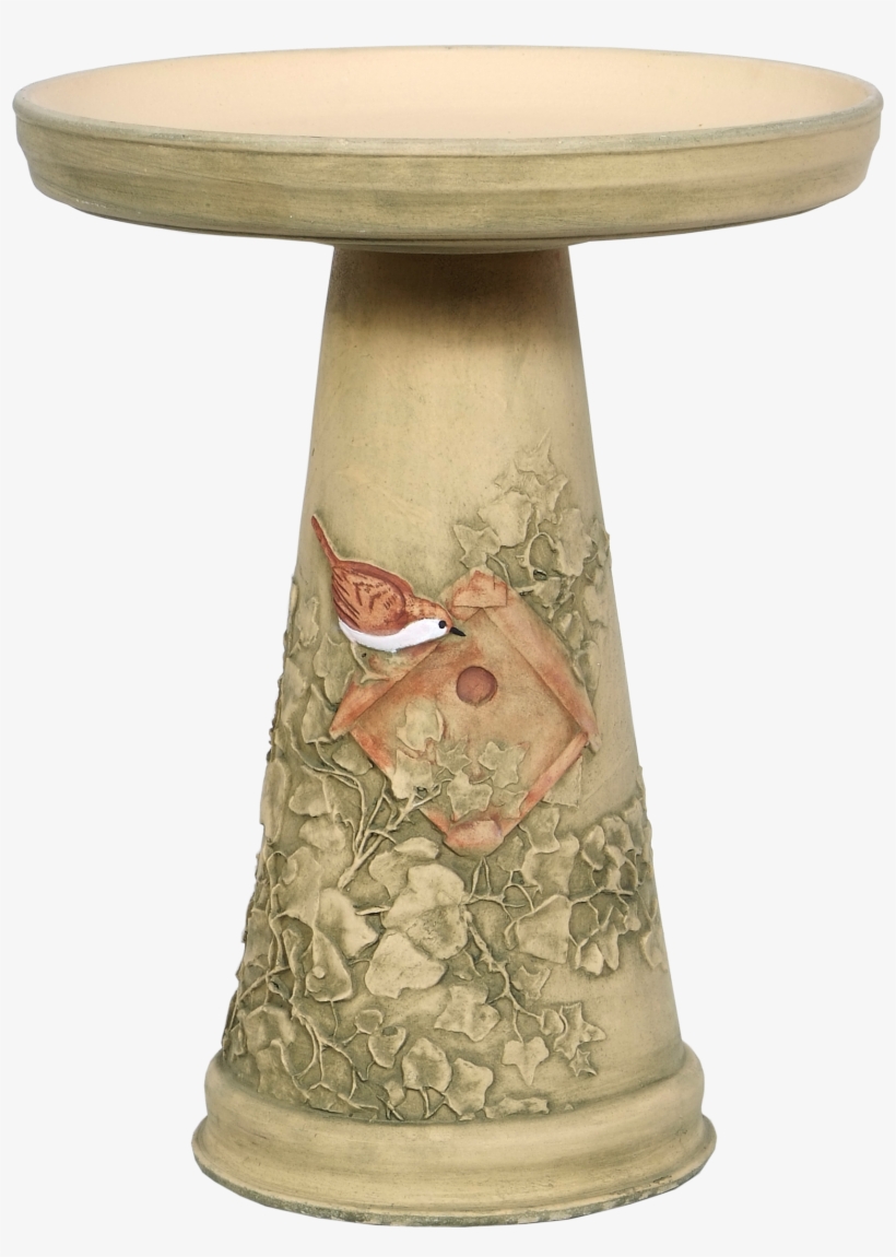 Nesting Wren Birdbath Handcrafted In Roseville, Oh - Birds Choice Burley Clay Nesting Wren Bird Bath, transparent png download