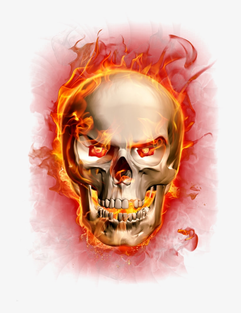 Report Abuse - Transparent Flaming Skull Png, transparent png download