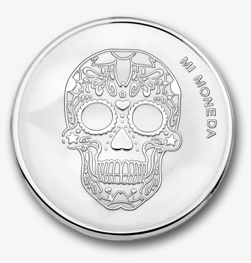 Skull & Fire Silver Plated - Mon-sku-01-m, transparent png download