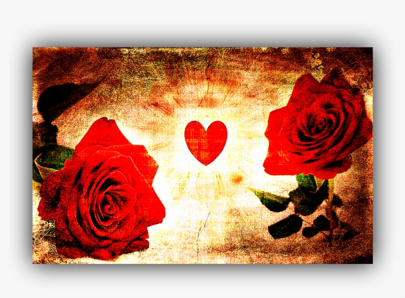 Red Heart Roses, Is Created With A Valentine Theme, transparent png download
