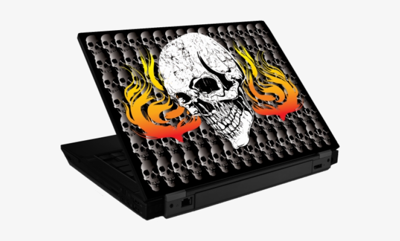 Fiery Skull - Laptop, transparent png download