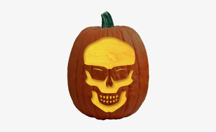 Sunny Pumpkin Carving Pattern - Halloween Pumpkin Stencil, transparent png download