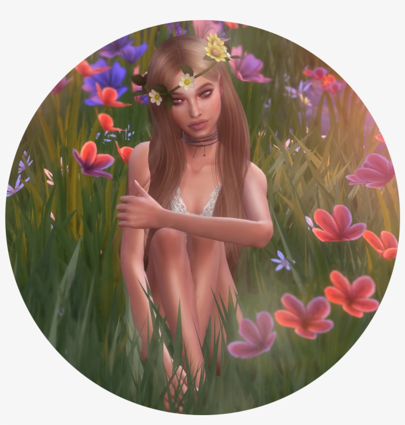 Sims 4 Beautiful Girl Custom Content Cc Flower Crown - The Sims, transparent png download
