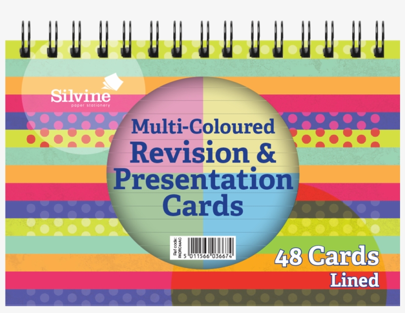 Silvine Revision Cards Spiral Bound 152mm X 102mm Assorted - Silvine Silvine Revision & Presentation Cards Ruled, transparent png download