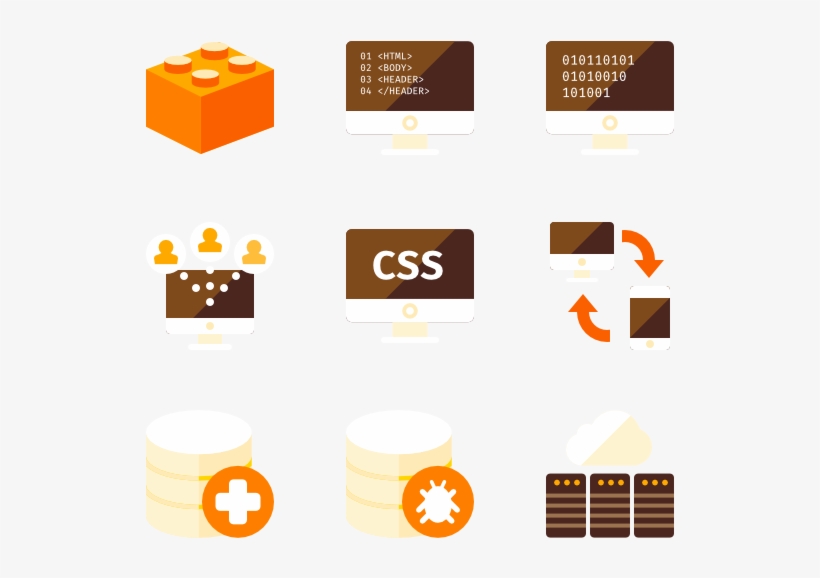 Coding - Iconos Vaciar Naranjas Png, transparent png download