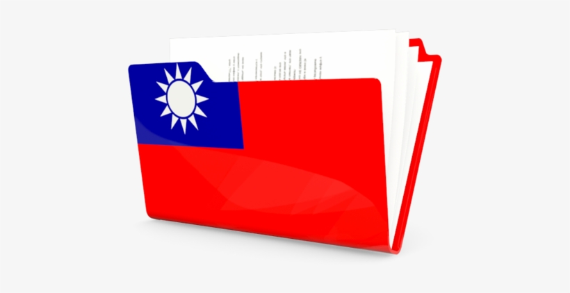Illustration Of Flag Of Taiwan - Taiwan Folder Icon, transparent png download