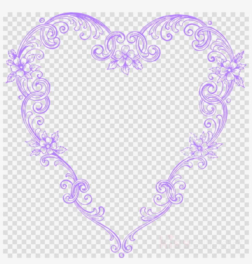 Fancy Heart Clipart Borders And Frames Clip Art - Clip Art, transparent png download