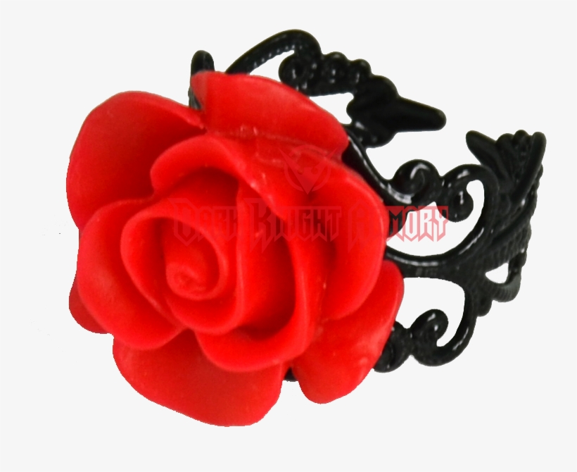 Gothic Red Rose Ring - Red Rose Ring, transparent png download