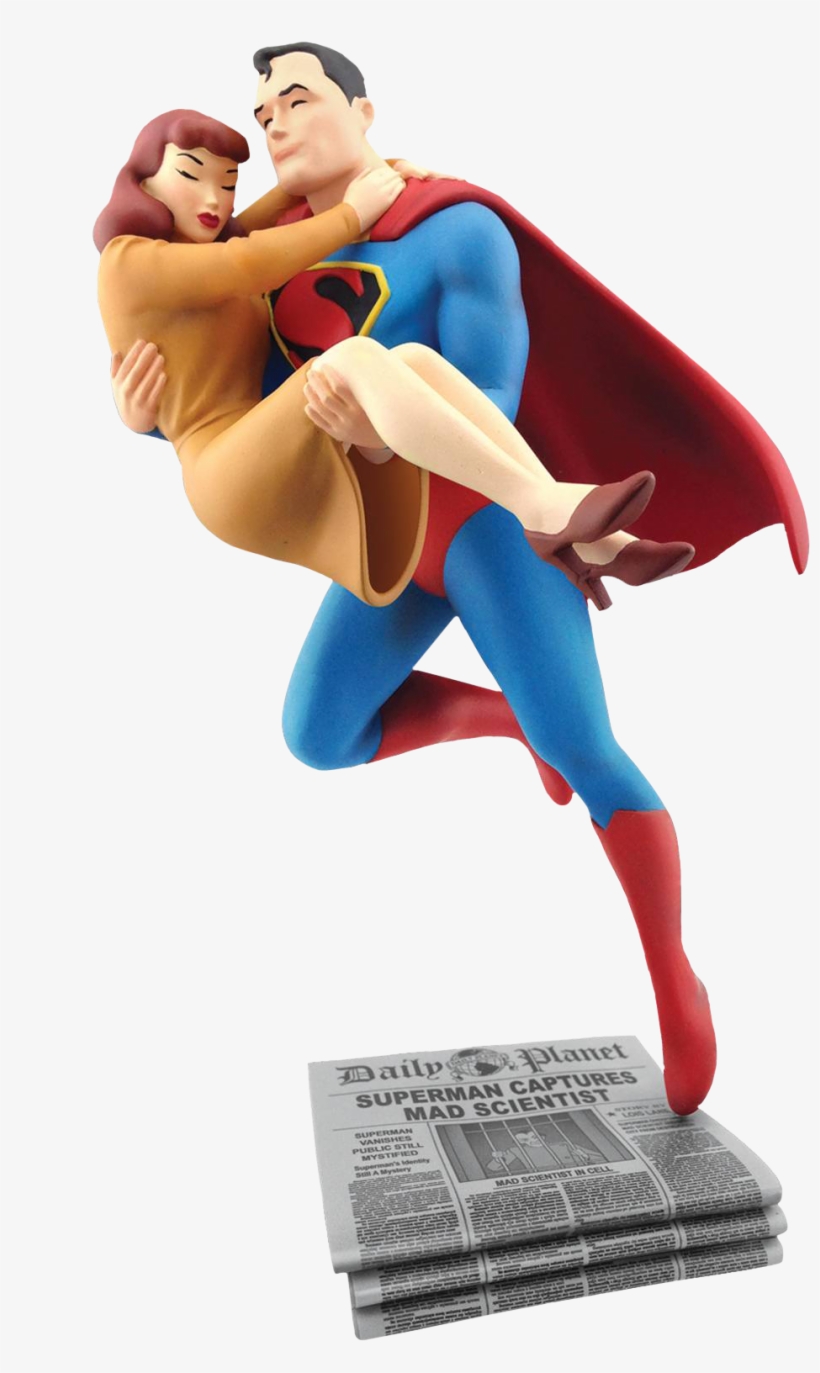 Fleischer Studios Superman Rescues Lois Lane 9” Statue - Superman Lois Lane Figure, transparent png download