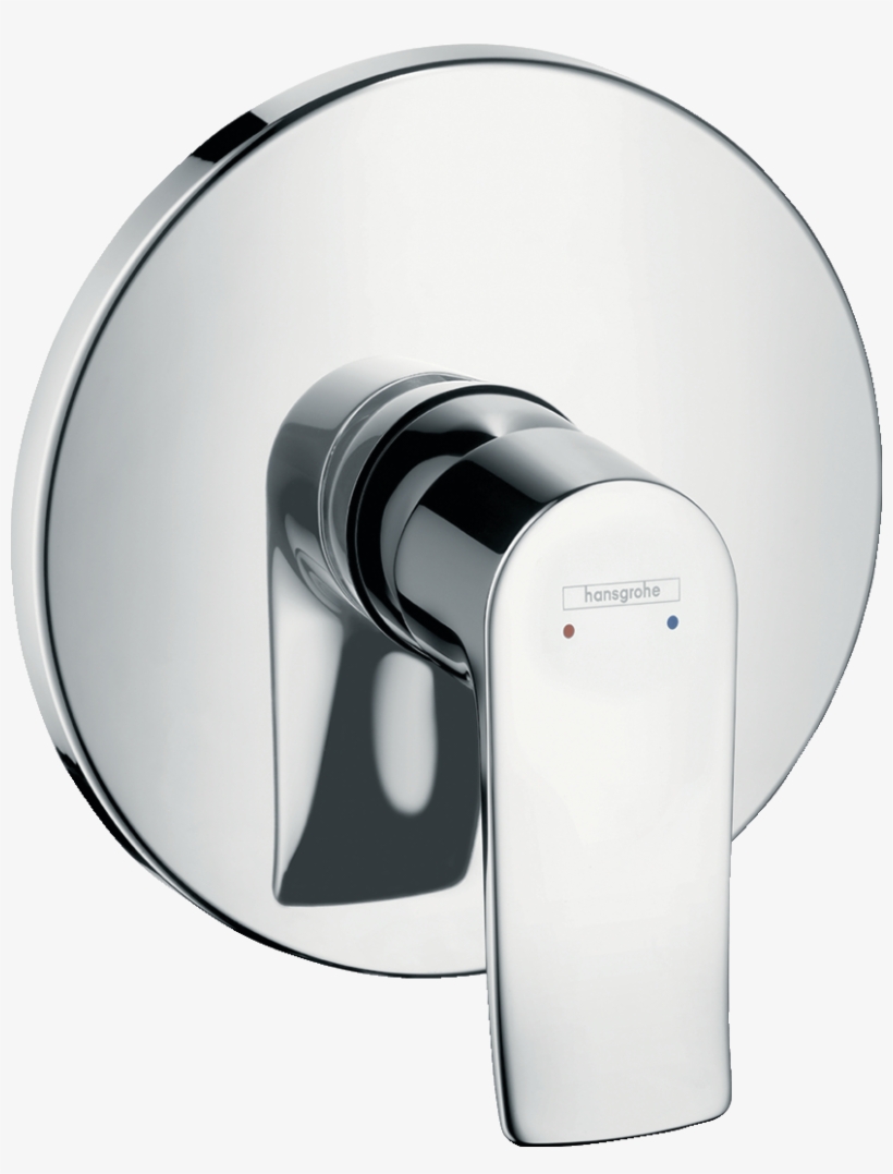 Single Lever Shower Mixer Highflow For Concealed Installation - Hansgrohe Metris Chrome Round Concealed High Flow Manual, transparent png download