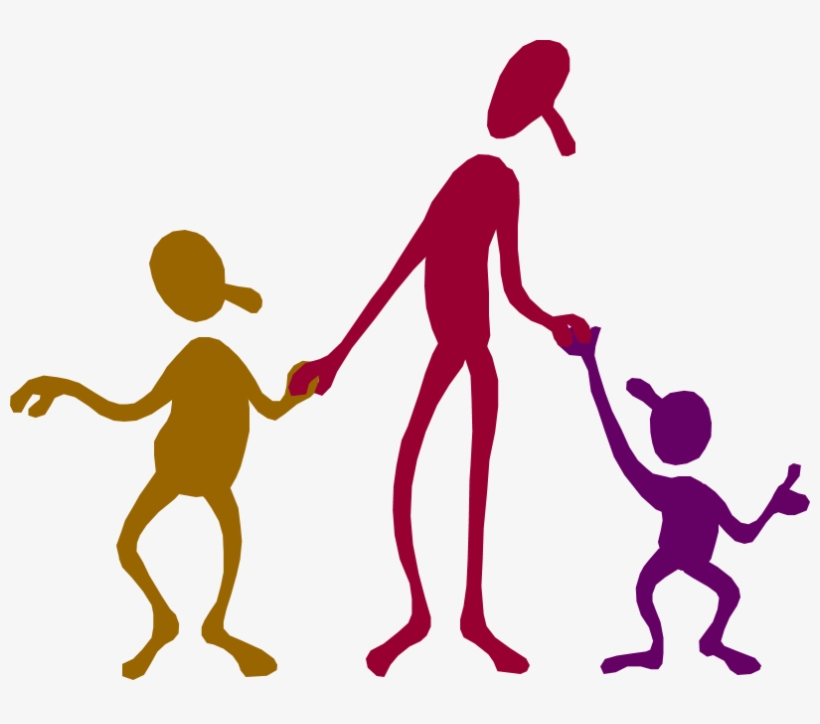 Clip Art Image Of Parent With Children - Special Education, transparent png download