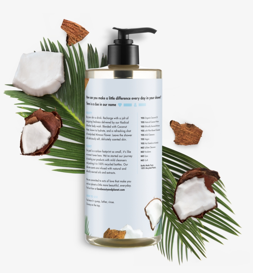 Love Beauty And Planet Coconut & Ylang Ylang Body Wash, transparent png download