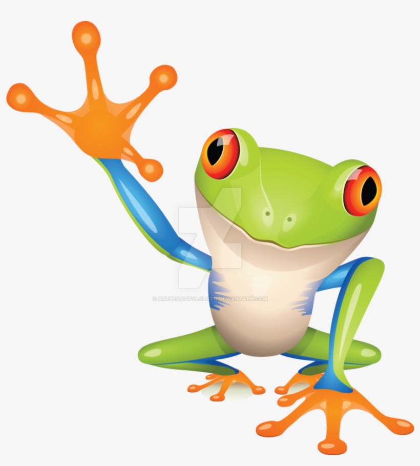 Banner Black And White Colorful Frogs Clipart - Colorful Frog, transparent png download