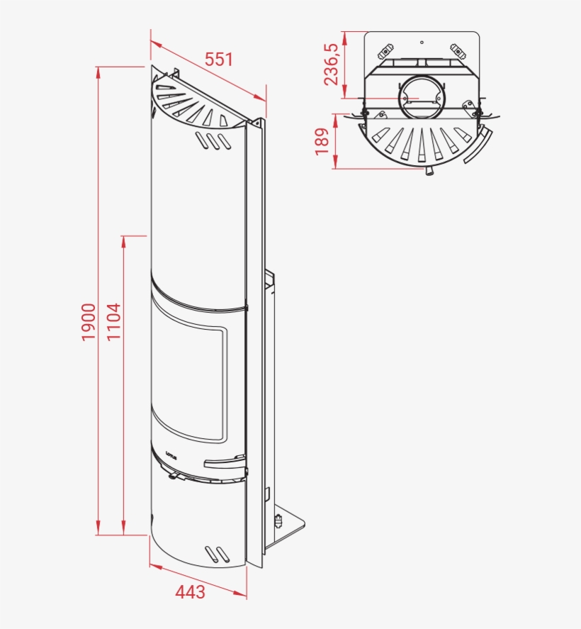 Diagrami - Kaminofen Lotus Prestige Integra, transparent png download