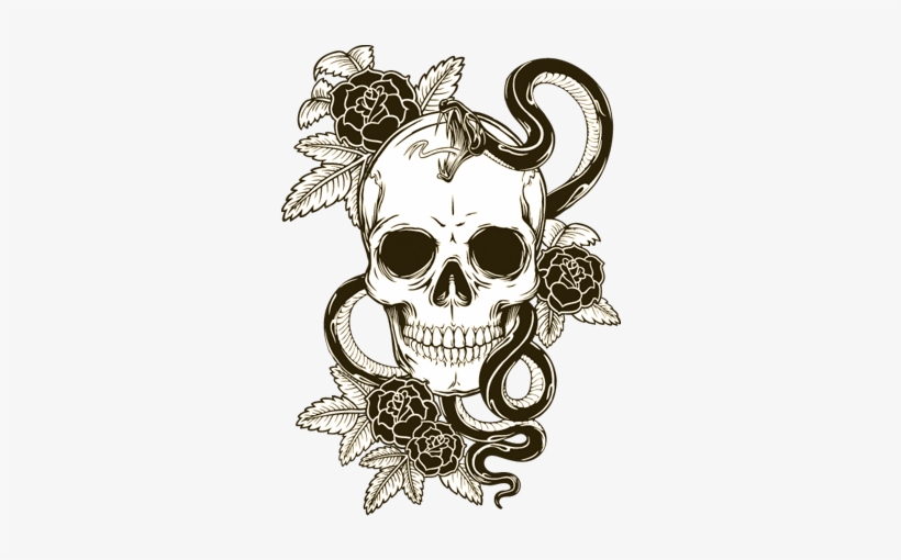 Cosas Para Photoscape - Skeleton Head Tattoo Designs, transparent png download
