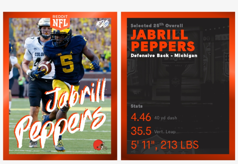 Draft Pickround - Jabrill Peppers Browns Stats, transparent png download