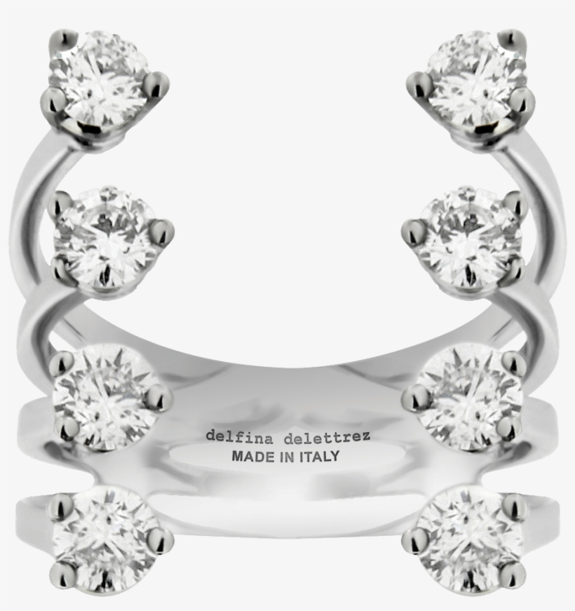 White Gold Dots Ring - Delfina Delettrez Diamond Ring, transparent png download